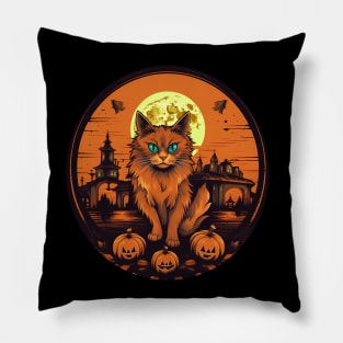 Somali Cat Halloween, Cat Lover Pillow