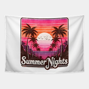 Summer nights - 80s Nostalgia Retro Tapestry