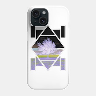 Purple geometric tree Phone Case