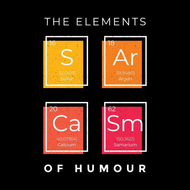 Sarcasm Elements Funny Graphic Design by CoolArts