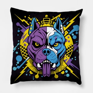 Pit Bull Pop Art Pillow