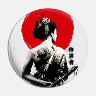 Japanese Samurai Geisha Pin