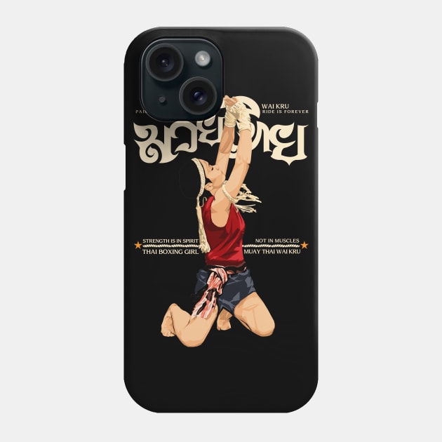 Muay Thai Female Wai Kru Muay Kad Cheuk Phone Case by KewaleeTee