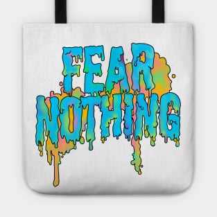 FEAR NOTHING /// Graffiti Grime Art Typography Design Tote