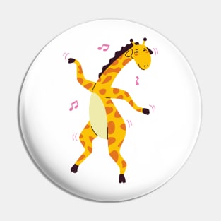 Cute Dancing Giraffe Pin