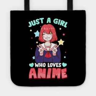 Just A Girl Who Loves Anime Cute Japanese Kawaii Tote