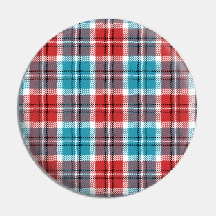 Red And Blue Plaid Pattern Pin