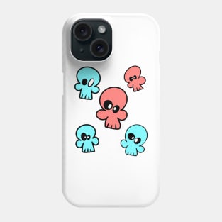 Skulls blue n pink Phone Case