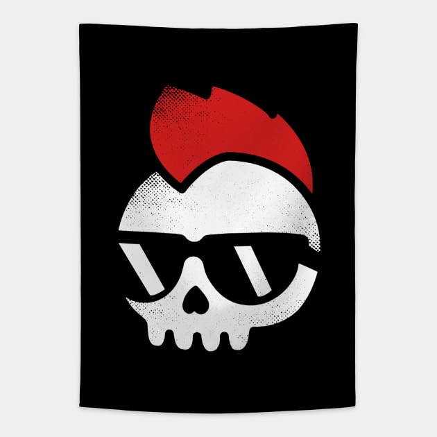 Punk Rock Skull Tapestry by monolusi