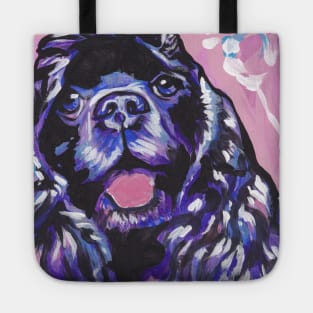 American Cocker Spaniel Dog Bright colorful pop dog art Tote