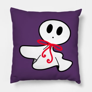 Ribbon Bowtie Ghost Pillow