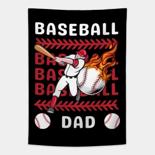 My Favorite Baseball Player Calls Me Dad Gift for Baseball Father daddy Tapestry