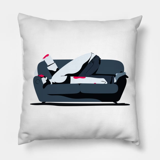 depressed man Pillow by gani