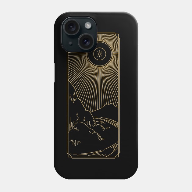 Sun - Gold Zodiac Phone Case by Art Consulate