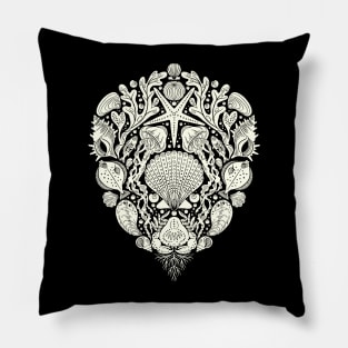 Deep Sea Damask Pillow