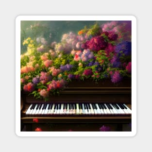 Piano in Flowers Magnet