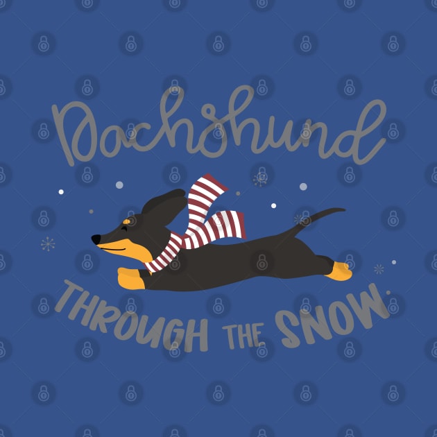 Dachshund Through the Snow Typography © GraphicLoveShop by GraphicLoveShop