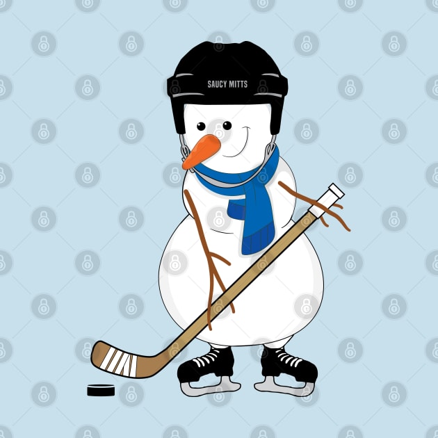 Hockey Snowman by SaucyMittsHockey