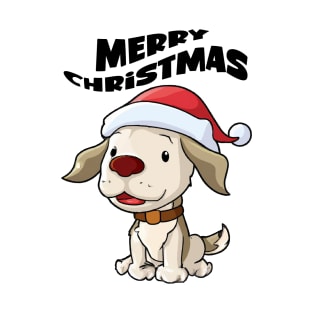 Cute puppy Merry Christmas, merry Christmas dog T-Shirt