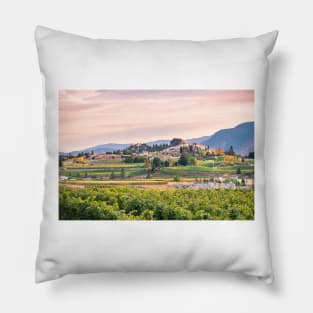 Autumn Vineyards Sunset Okanagan Valley Pillow