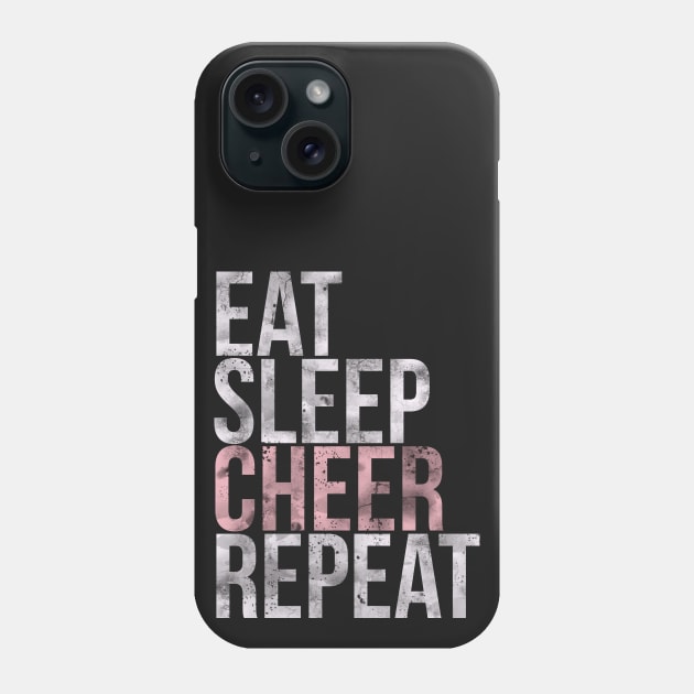 Eat Sleep Cheer Repeat Cheerleading Phone Case by charlescheshire