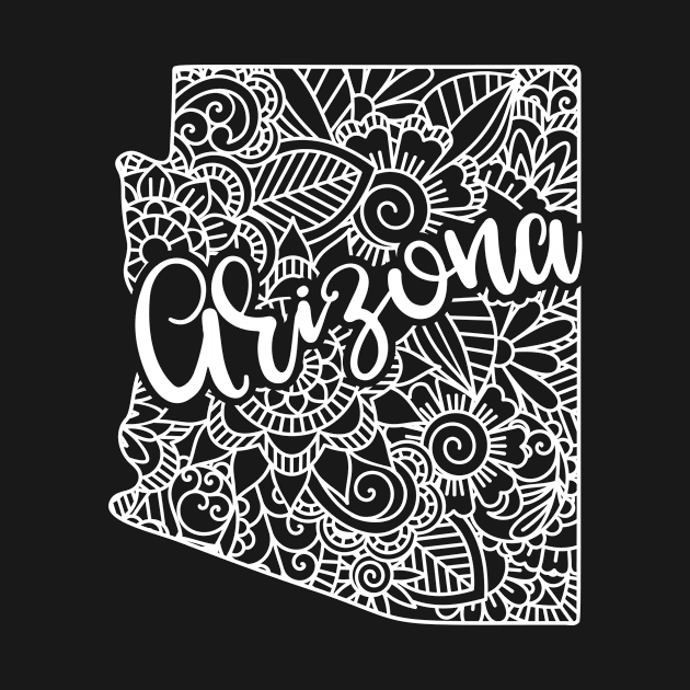 Arizona USA Mandala Art Gift by JKFDesigns