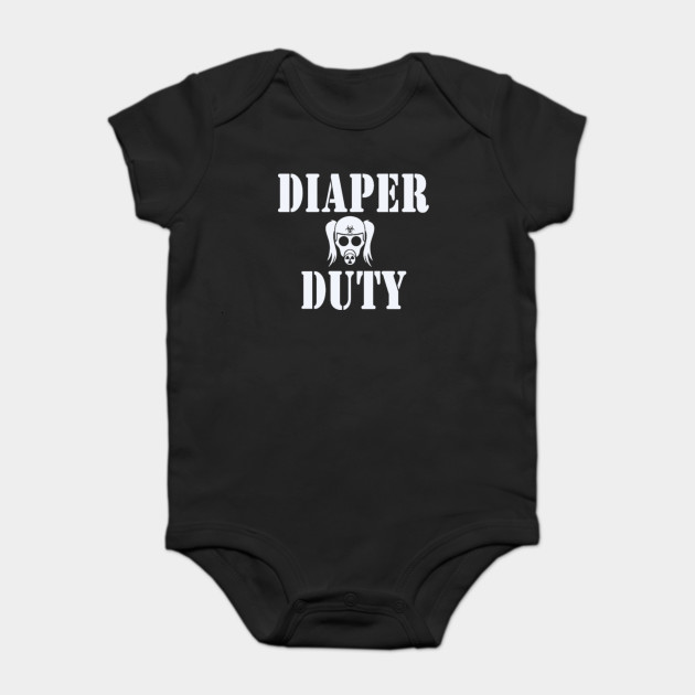 diaper duty funny gas mask diaper duty funny gas mask onesie