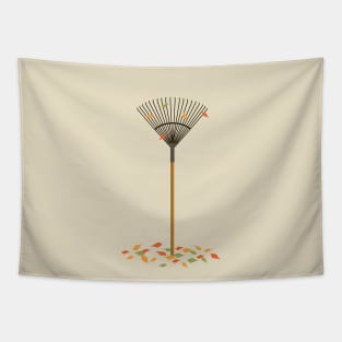 Fall Rake Tree Tapestry