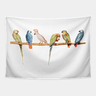 Perch of Parrots Tapestry