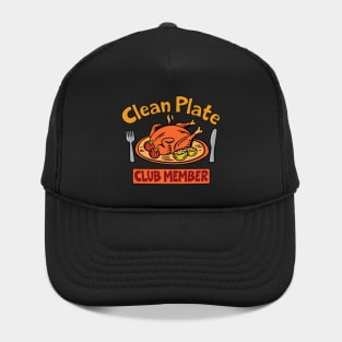 Clean Plate Club Turkey Thanksgiving Dinner Graphic Hat