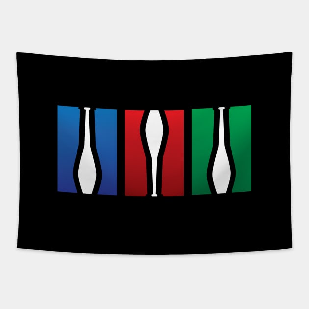 Juggling Clubs Icons Tapestry by DnlDesigns