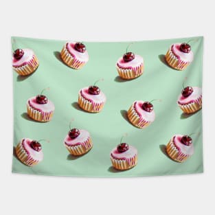 Yummy Cupcake Pattern Tapestry