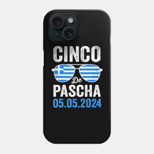 Cinco De Pascha Greece Flag  Greek Easter Cinco de Mayo Phone Case