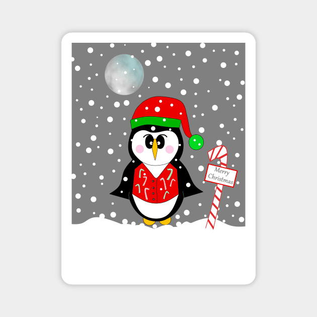 CHRISTMAS Funny Penguin. Magnet by SartorisArt1