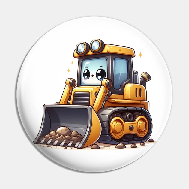 Cute Bulldozer Pin by Dmytro