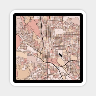 Colorado Springs Map Pattern in Soft Pink Pastels Magnet