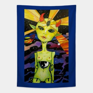 Alien Doll Tapestry