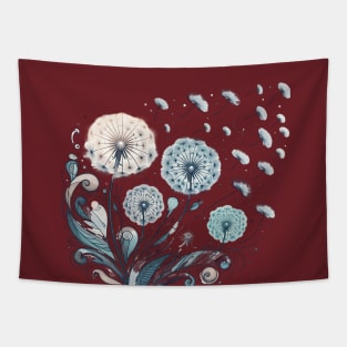 Dandelions with seeds Tapestry