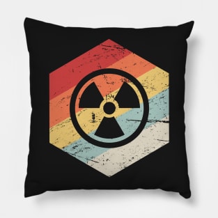 Retro Vintage Nuclear Radiation Symbol Pillow