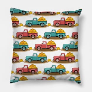 Pumpkin Truck Pattern Pillow