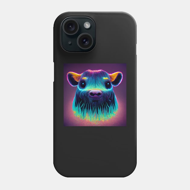 Psychedelic Cow Phone Case by RichieDuprey