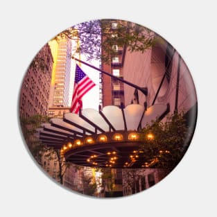 E 58th St, Madison Ave, American Flag, Manhattan, NYC Pin