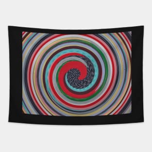 modern bright and vibrant modern swirls Tapestry