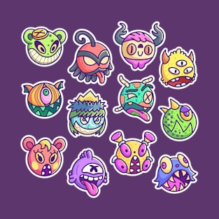 Cute Monster Head Collection T-Shirt