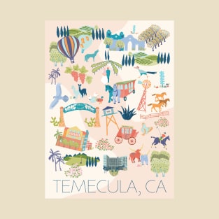 Temecula California Map T-Shirt