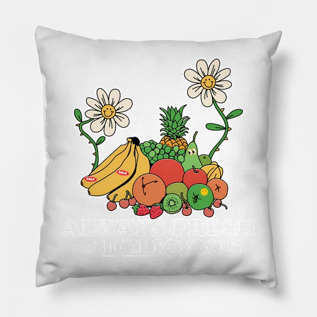 Always Fresh And Delicious Pillow by Jack A. Bennett