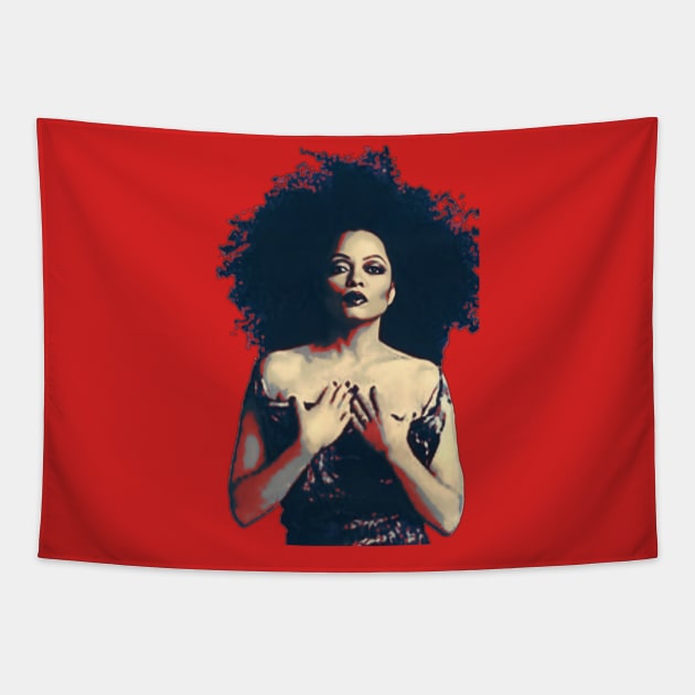 Retro diana ross dance Tapestry by MasterMind_Designer