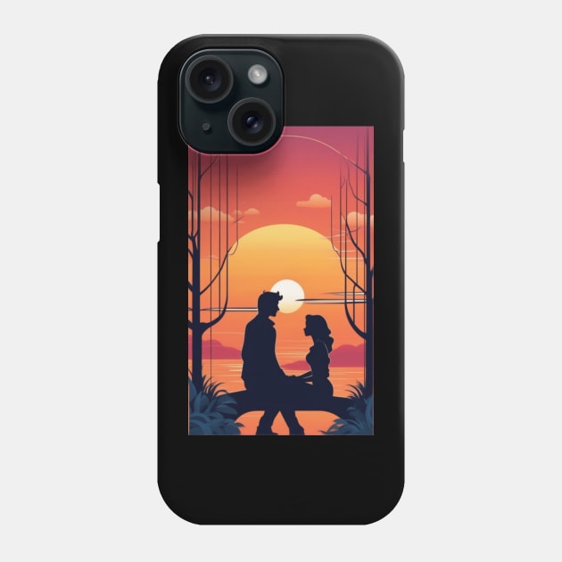 Love's Last Glow : A Sunset Affect Phone Case by abdellahyousra