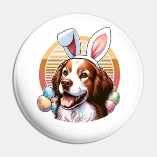 Brittany with Bunny Ears Enjoys Easter Festivities Pin