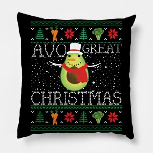 Christmas Vegan Avocado Vegetarian Ugly Christmas Xmas Pillow